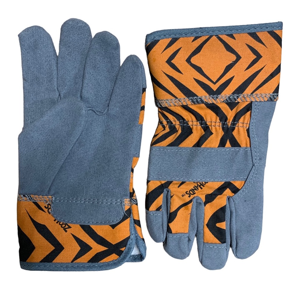 ZooHands Synthetic Leather General Purpose Garden Gloves, size: Youth Medium